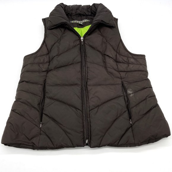 Kenneth Cole Reaction Vest Mens Large Down Puffer Jacket Feathers Full Zip Gray - Picture 1 of 9